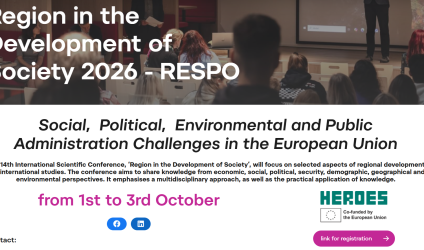14th International Scientific Conference “Region in the Development of Society – RESPO 2026
